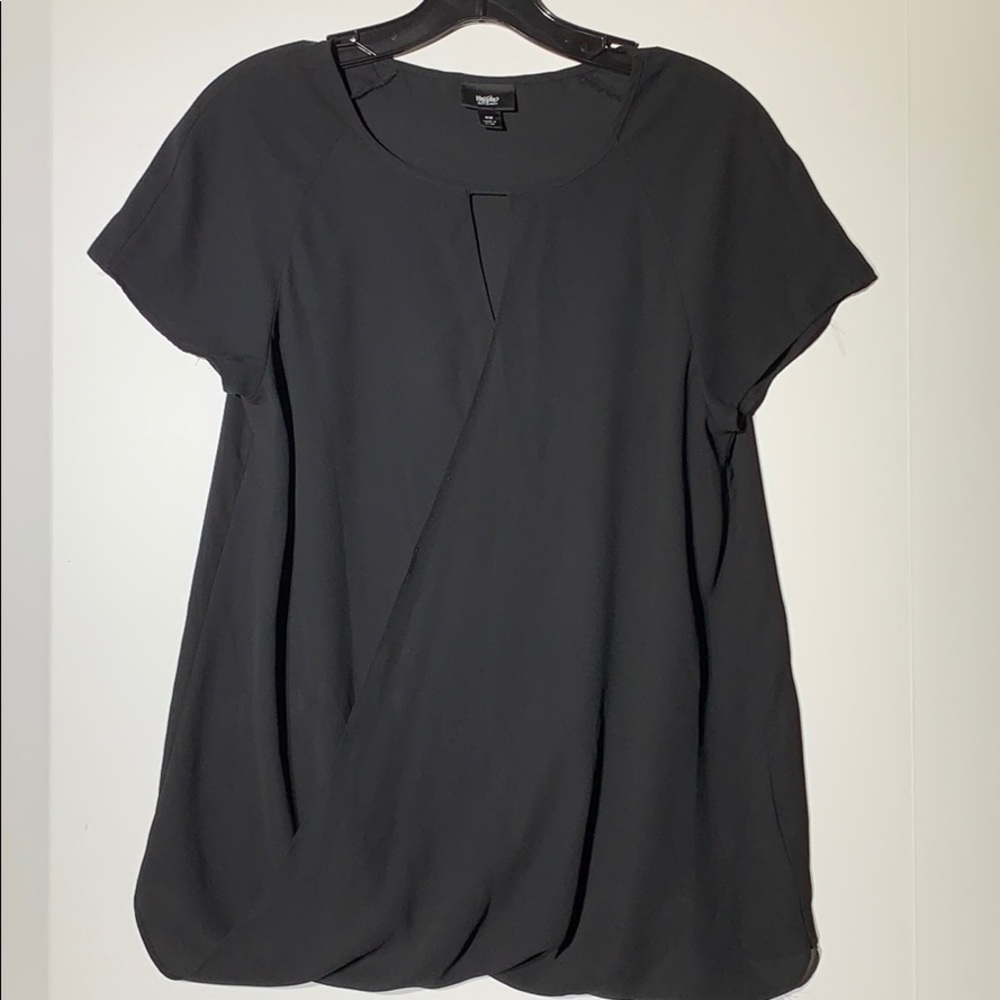 Mossino | Sheer Black Sweeping Top A2